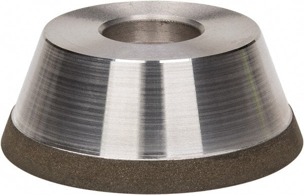 Made in USA - 3-3/4" Diam, 1-1/4" Hole Size, 1-1/2" Overall Thickness, 100 Grit, Type 11 Tool & Cutter Grinding Wheel - Fine Grade, Diamond - Exact Tooling