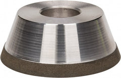 Made in USA - 3-3/4" Diam, 1-1/4" Hole Size, 1-1/2" Overall Thickness, 100 Grit, Type 11 Tool & Cutter Grinding Wheel - Fine Grade, Diamond - Exact Tooling