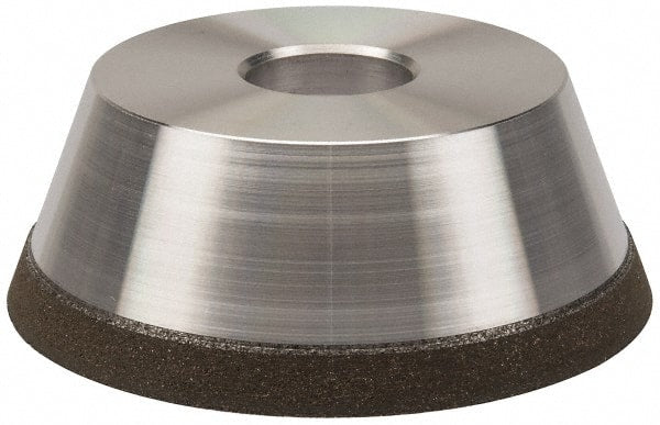 Made in USA - 5" Diam, 1-1/4" Hole Size, 1-3/4" Overall Thickness, 100 Grit, Type 11 Tool & Cutter Grinding Wheel - Fine Grade, Diamond - Exact Tooling