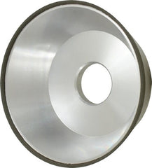 Made in USA - 5" Diam, 1-1/4" Hole Size, 1-3/4" Overall Thickness, 150 Grit, Type 11 Tool & Cutter Grinding Wheel - Very Fine Grade, Diamond - Exact Tooling