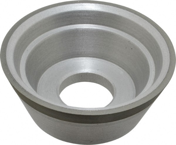 Made in USA - 3-3/4" Diam, 1-1/4" Hole Size, 1-1/2" Overall Thickness, 150 Grit, Type 11 Tool & Cutter Grinding Wheel - Very Fine Grade, Diamond - Exact Tooling