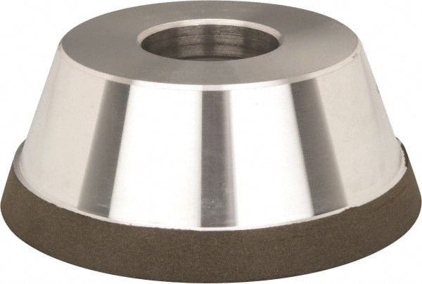 Made in USA - 3-3/4" Diam, 1-1/2" Hole Size, 1-1/2" Overall Thickness, 220 Grit, Type 11 Tool & Cutter Grinding Wheel - Very Fine Grade, Diamond, N Hardness - Exact Tooling
