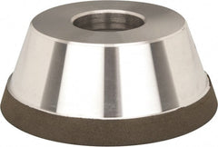 Made in USA - 3-3/4" Diam, 1-1/2" Hole Size, 1-1/2" Overall Thickness, 220 Grit, Type 11 Tool & Cutter Grinding Wheel - Very Fine Grade, Diamond, N Hardness - Exact Tooling