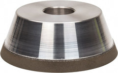 Made in USA - 5" Diam, 1-1/2" Hole Size, 1-3/4" Overall Thickness, 220 Grit, Type 11 Tool & Cutter Grinding Wheel - Very Fine Grade, Diamond - Exact Tooling