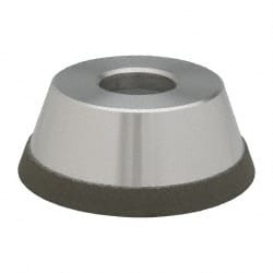 Made in USA - 3-3/4" Diam, 1-1/4" Hole Size, 1-1/2" Overall Thickness, 120 Grit, Type 11 Tool & Cutter Grinding Wheel - Fine Grade, CBN - Exact Tooling