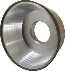 Made in USA - 3-3/4" Diam, 1-1/4" Hole Size, 1-1/2" Overall Thickness, 150 Grit, Type 11 Tool & Cutter Grinding Wheel - Very Fine Grade, CBN - Exact Tooling