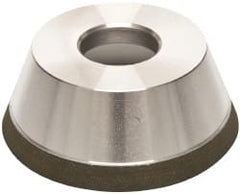 Made in USA - 3-3/4" Diam, 1-1/4" Hole Size, 1-1/2" Overall Thickness, 120 Grit, Type 11 Tool & Cutter Grinding Wheel - Fine Grade, CBN - Exact Tooling