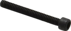 Value Collection - #0-80 UNF Hex Socket Drive, Socket Cap Screw - Alloy Steel, Black Oxide Finish, Fully Threaded, 1/2" Length Under Head - Exact Tooling