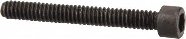 Value Collection - #1-64 UNC Hex Socket Drive, Socket Cap Screw - Alloy Steel, Black Oxide Finish, Fully Threaded, 1/2" Length Under Head - Exact Tooling