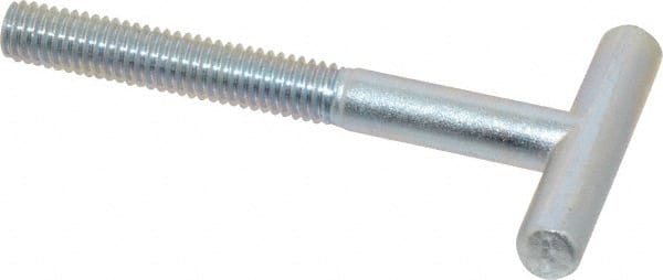 Gibraltar - 3/8-16, 2" Thread Length, Zinc Plated, Steel T Strap Bolt - 3-1/2" Length Under Head, Grade 5, 2" Head Width x 3/8" Head Height - Exact Tooling