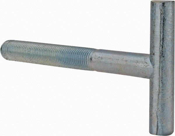 Gibraltar - 3/8-24, 2" Thread Length, Zinc Plated, Steel T Strap Bolt - 3-1/2" Length Under Head, Grade 5, 2" Head Width x 3/8" Head Height - Exact Tooling