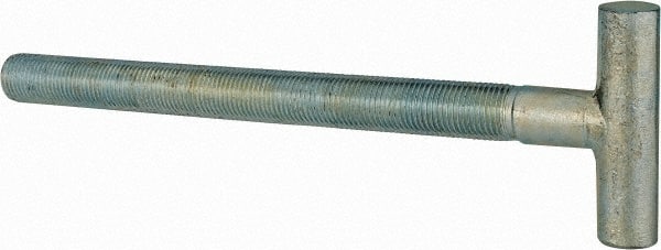 Gibraltar - 1/2-20, 5-1/2" Thread Length, Zinc Plated, Steel T Strap Bolt - 6-1/2" Length Under Head, Grade 5, 2" Head Width x 1/2" Head Height - Exact Tooling