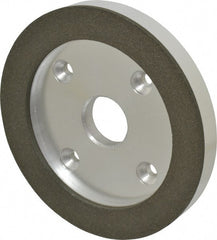 Made in USA - 6" Diam, 1-1/4" Hole Size, 3/4" Overall Thickness, 100 Grit, Type 6 Tool & Cutter Grinding Wheel - Fine Grade, Diamond - Exact Tooling