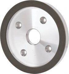 Made in USA - 6" Diam, 1-1/4" Hole Size, 3/4" Overall Thickness, 220 Grit, Type 6 Tool & Cutter Grinding Wheel - Very Fine Grade, Diamond - Exact Tooling