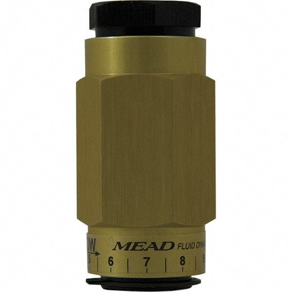 Mead - 1/8" NPTF Threaded Flow Control Valve - 0 to 250 psi & Aluminum Material - Exact Tooling