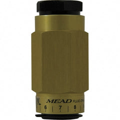 Mead - 1/8" NPTF Threaded Flow Control Valve - 0 to 250 psi & Aluminum Material - Exact Tooling
