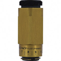 Mead - 1/4" NPTF Threaded Flow Control Valve - 0 to 250 psi & Aluminum Material - Exact Tooling
