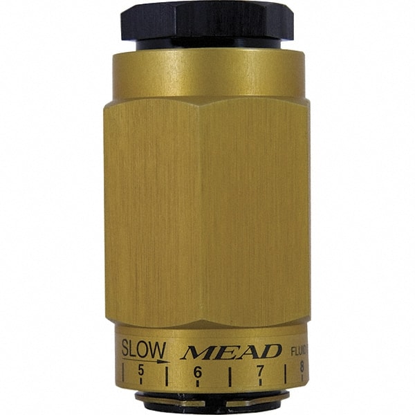 Mead - 1/2" NPTF Threaded Flow Control Valve - 0 to 250 psi & Aluminum Material - Exact Tooling