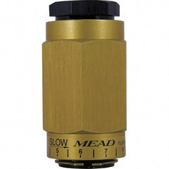 Mead - 1/2" NPTF Threaded Flow Control Valve - 0 to 250 psi & Aluminum Material - Exact Tooling