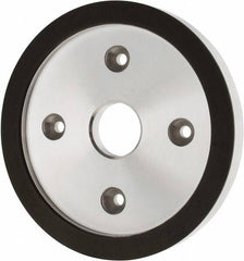 Made in USA - 6" Diam, 1-1/4" Hole Size, 3/4" Overall Thickness, 220 Grit, Type 6 Tool & Cutter Grinding Wheel - Very Fine Grade, Diamond - Exact Tooling