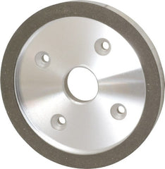 Made in USA - 6" Diam, 1-1/4" Hole Size, 3/4" Overall Thickness, 100 Grit, Type 6 Tool & Cutter Grinding Wheel - Fine Grade, Diamond - Exact Tooling