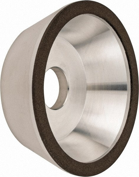 Made in USA - 5" Diam, 1-1/4" Hole Size, 1-3/4" Overall Thickness, 100 Grit, Type 11 Tool & Cutter Grinding Wheel - Fine Grade, Diamond - Exact Tooling