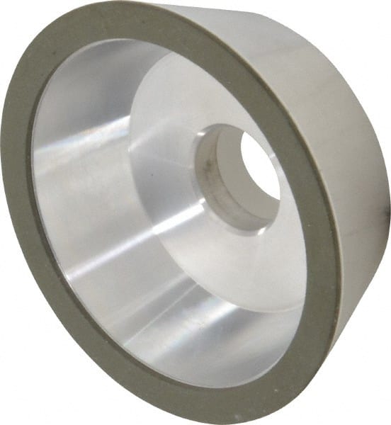 Made in USA - 5" Diam, 1-1/4" Hole Size, 1-3/4" Overall Thickness, 150 Grit, Type 11 Tool & Cutter Grinding Wheel - Very Fine Grade, Diamond - Exact Tooling