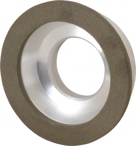 Made in USA - 3" Diam, 1-1/4" Hole Size, 7/8" Overall Thickness, 100 Grit, Type 11 Tool & Cutter Grinding Wheel - Fine Grade, Diamond - Exact Tooling