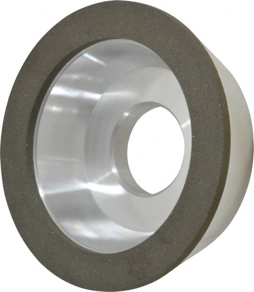 Made in USA - 4" Diam, 1-1/4" Hole Size, 1-1/4" Overall Thickness, 150 Grit, Type 11 Tool & Cutter Grinding Wheel - Very Fine Grade, Diamond - Exact Tooling