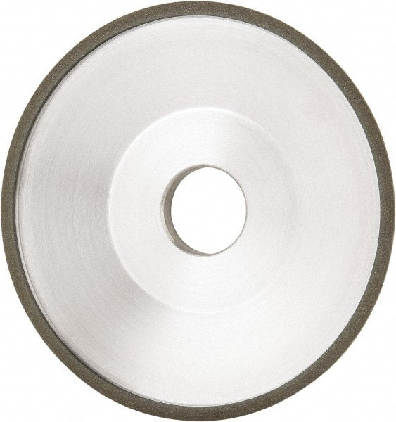 Made in USA - 6" Diam, 1-1/4" Hole Size, 1" Overall Thickness, 100 Grit, Type 12 Tool & Cutter Grinding Wheel - Fine Grade, Diamond - Exact Tooling
