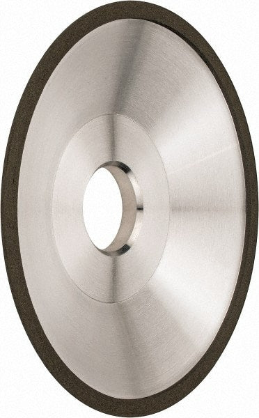 Made in USA - 6" Diam, 1-1/4" Hole Size, 1" Overall Thickness, 220 Grit, Type 12 Tool & Cutter Grinding Wheel - Very Fine Grade, Diamond - Exact Tooling