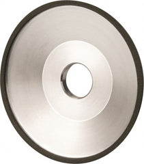 Made in USA - 6" Diam, 1-1/4" Hole Size, 1" Overall Thickness, 100 Grit, Type 12 Tool & Cutter Grinding Wheel - Fine Grade, Diamond - Exact Tooling