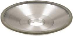 Made in USA - 6" Diam, 1-1/4" Hole Size, 1" Overall Thickness, 100 Grit, Type 12 Tool & Cutter Grinding Wheel - Fine Grade, Diamond - Exact Tooling