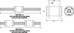 Thomson Industries - 3/16" ID, Two Linear Bearing Instrument Set - 3/8" Overall Height, 8" Overall Width, 3/8" OD - Exact Tooling