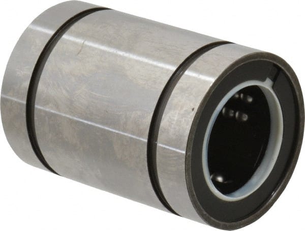Thomson Industries - 20mm ID, Closed Linear Bearing with Two Integral Wipers - 1.26" Overall Height, 32mm OD - Exact Tooling