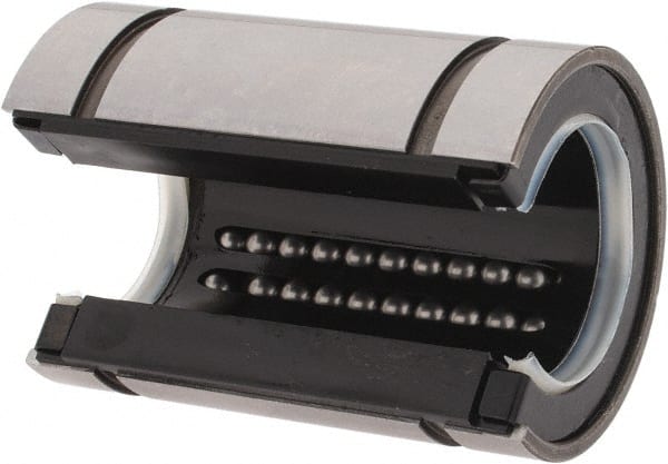 Thomson Industries - 20mm ID, Open Linear Bearing with Two Integral Wipers - 1.26" Overall Height, 32mm OD - Exact Tooling