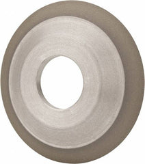 Made in USA - 4" Diam, 1-1/4" Hole Size, 1/2" Overall Thickness, 100 Grit, Type 12 Tool & Cutter Grinding Wheel - Fine Grade, Diamond - Exact Tooling