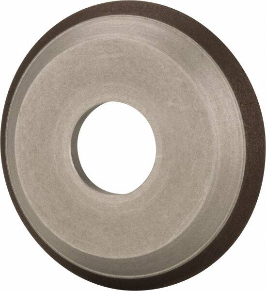 Made in USA - 4" Diam, 1-1/4" Hole Size, 1/2" Overall Thickness, 100 Grit, Type 12 Tool & Cutter Grinding Wheel - Fine Grade, Diamond - Exact Tooling