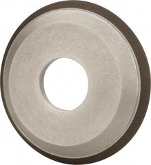 Made in USA - 4" Diam, 1-1/4" Hole Size, 1/2" Overall Thickness, 220 Grit, Type 12 Tool & Cutter Grinding Wheel - Very Fine Grade, Diamond - Exact Tooling