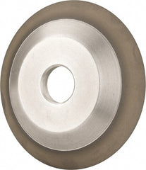 Made in USA - 6" Diam, 1-1/4" Hole Size, 3/4" Overall Thickness, 220 Grit, Type 12 Tool & Cutter Grinding Wheel - Very Fine Grade, Diamond - Exact Tooling