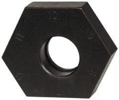 Mitee-Bite - 7 to 12mm Hex, 1/2-13 Stud Thread, Irregular Hex Clamp - 0.394" Hex Height, 4,000 Lb Holding Force, 1" Thread Length, 65 Ft/Lb Torque - Exact Tooling