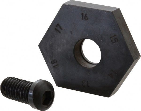 Mitee-Bite - 13 to 17mm Hex, 1/2-13 Stud Thread, Irregular Hex Clamp - 0.394" Hex Height, 4,000 Lb Holding Force, 1" Thread Length, 65 Ft/Lb Torque - Exact Tooling
