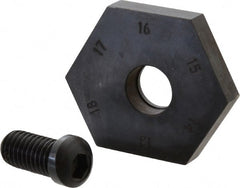 Mitee-Bite - 13 to 17mm Hex, 1/2-13 Stud Thread, Irregular Hex Clamp - 0.394" Hex Height, 4,000 Lb Holding Force, 1" Thread Length, 65 Ft/Lb Torque - Exact Tooling