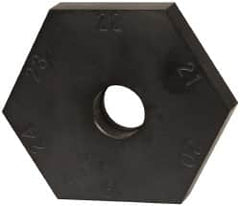 Mitee-Bite - 18 to 24mm Hex, 1/2-13 Stud Thread, Irregular Hex Clamp - 0.394" Hex Height, 4,000 Lb Holding Force, 1" Thread Length, 65 Ft/Lb Torque - Exact Tooling