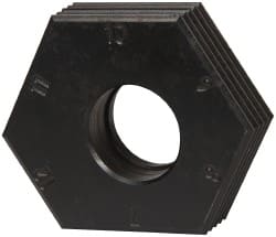Mitee-Bite - 7 to 12mm Hex, 1/2-13 Stud Thread, Irregular Hex Clamp - 0.394" Hex Height, 4,000 Lb Holding Force, 1" Thread Length, 65 Ft/Lb Torque - Exact Tooling