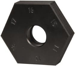 Mitee-Bite - 13 to 18mm Hex, 1/2-13 Stud Thread, Irregular Hex Clamp - 0.394" Hex Height, 4,000 Lb Holding Force, 1" Thread Length, 65 Ft/Lb Torque - Exact Tooling