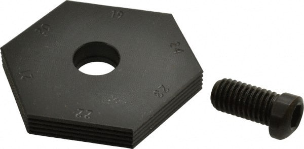 Mitee-Bite - 19 to 24mm Hex, 1/2-13 Stud Thread, Irregular Hex Clamp - 0.394" Hex Height, 4,000 Lb Holding Force, 1" Thread Length, 65 Ft/Lb Torque - Exact Tooling