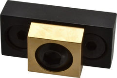 Mitee-Bite - 3/8-16 Screw Thread, 1" Wide x 0.45" High, Serrated & Smooth Steel Compact Style Screw Mount Toe Clamp - 4,000 Lb Holding Force, 65 Lb Ft Torque - Exact Tooling