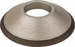 Made in USA - 3-1/2" Diam, 1-1/4" Hole Size, 3/4" Overall Thickness, 220 Grit, Type 15 Tool & Cutter Grinding Wheel - Very Fine Grade, Diamond - Exact Tooling