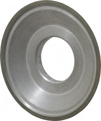 Made in USA - 3-1/2" Diam, 1-1/4" Hole Size, 3/4" Overall Thickness, 100 Grit, Type 15 Tool & Cutter Grinding Wheel - Fine Grade, Diamond - Exact Tooling
